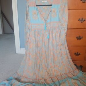 Spell Juniper dress eggshell blue